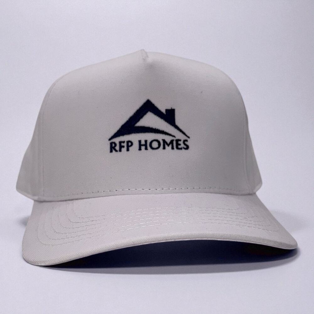 RFP Homes Hat (Version 1) | White Embroidered Snapback | Mad Capper Texas